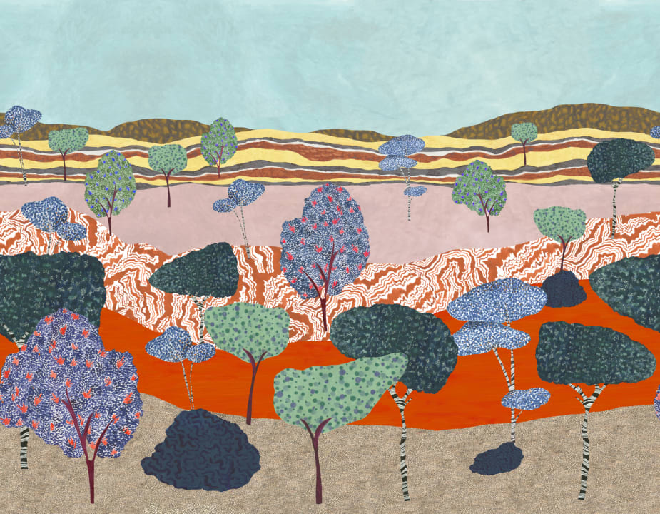 Panoramique — Paysage forestier en strates