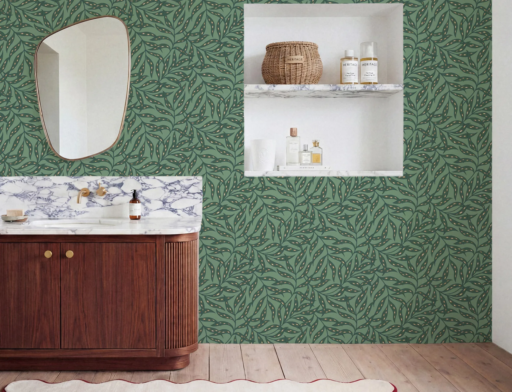 Harmonie de feuilles de menthe