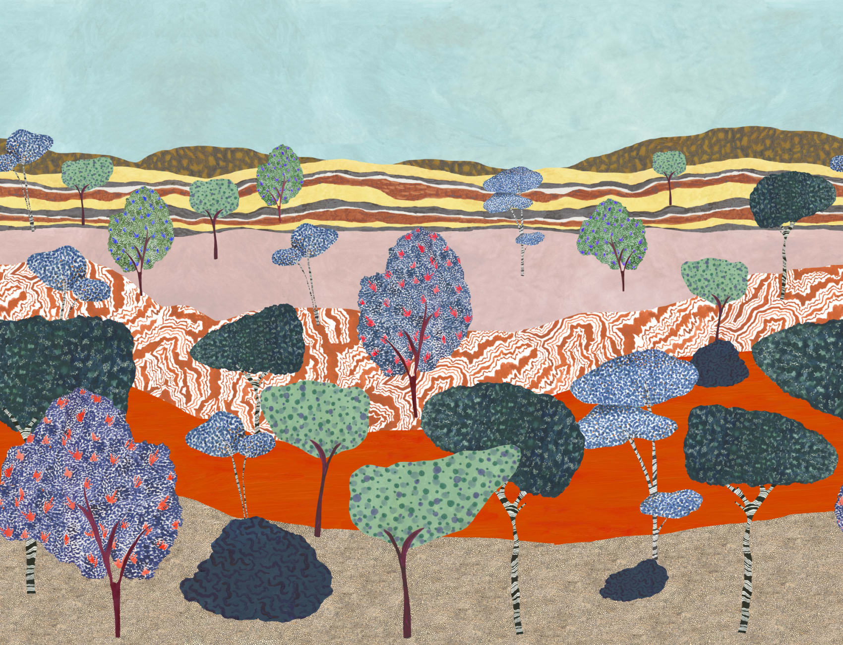 Panoramic — Layered Forest Landscape