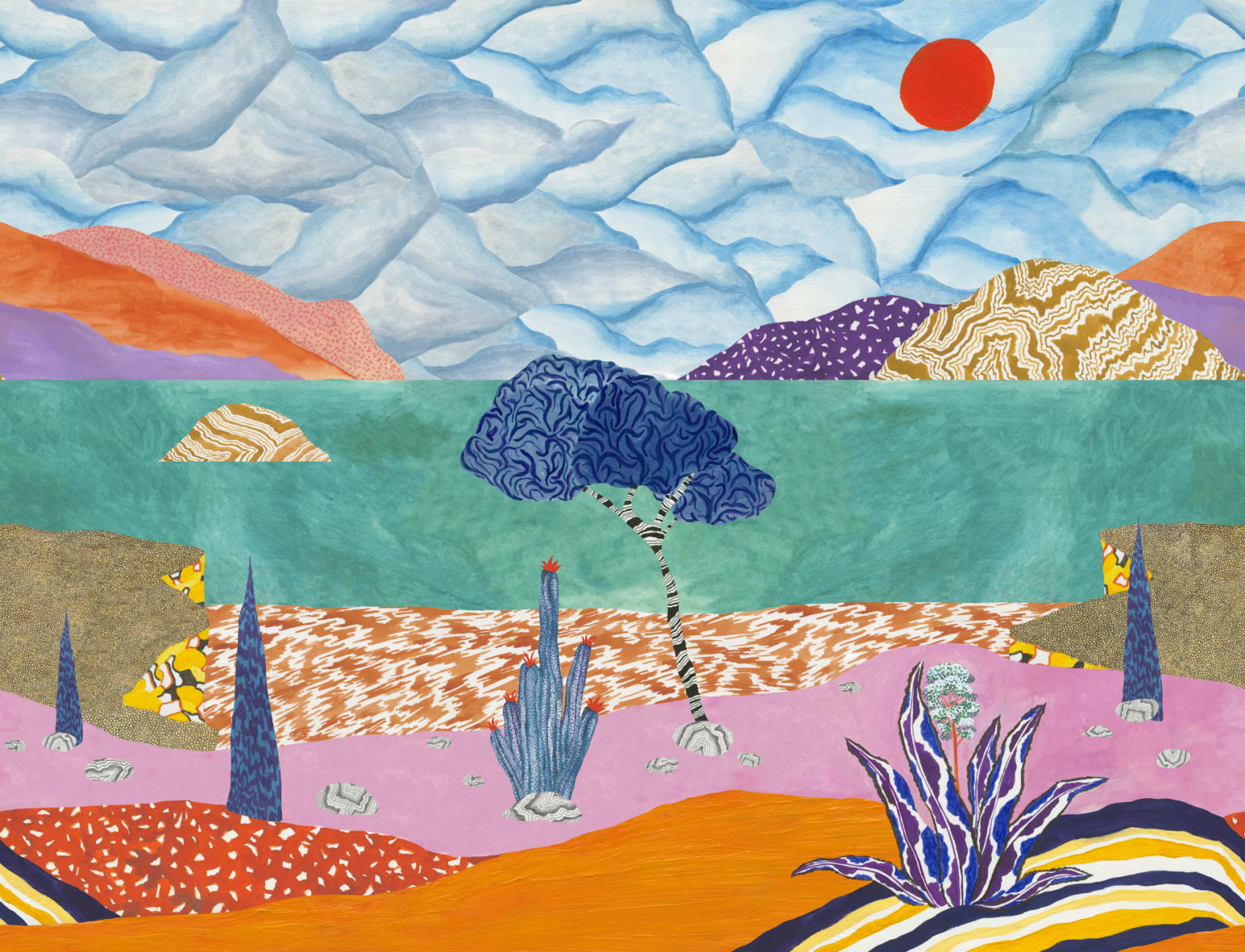 Panoramico — Paesaggio desertico e marino