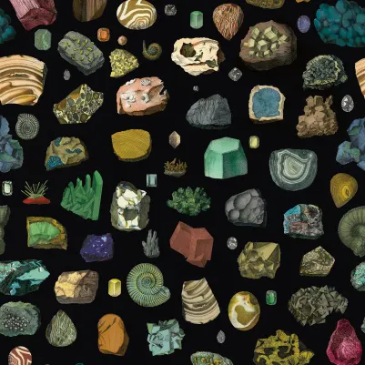 Crystals, Black pattern image