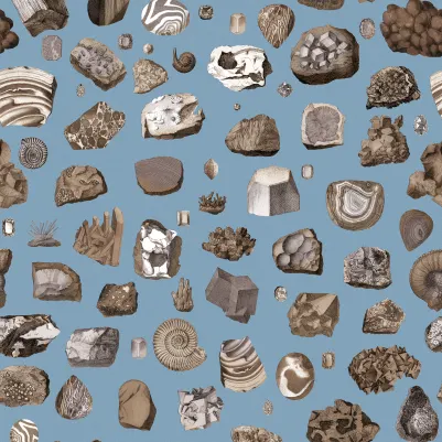 Crystals, Blue Brown pattern image