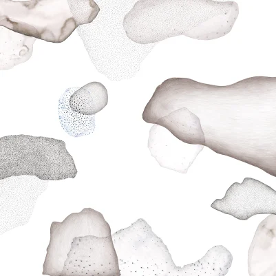 Apesanteur, White & Grey pattern image