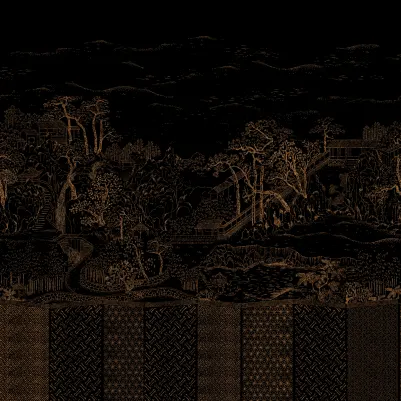 Coromandel, Noir et ocre pattern image