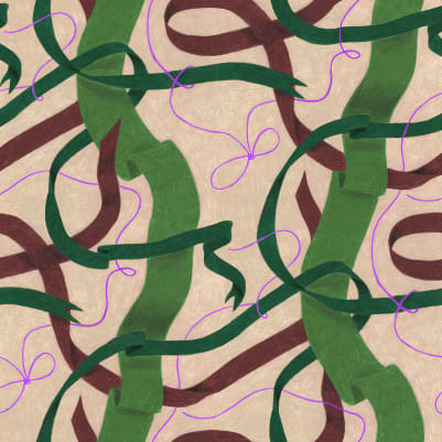 Bow, Clover pattern image