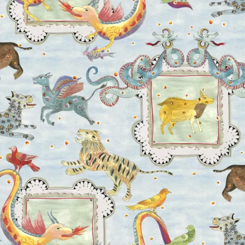 All-over — fantastisches, heraldisches Bestiarium