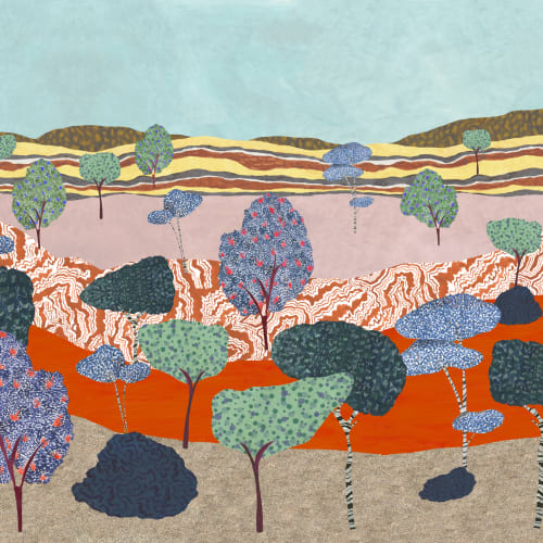 Panoramique — Paysage forestier en strates